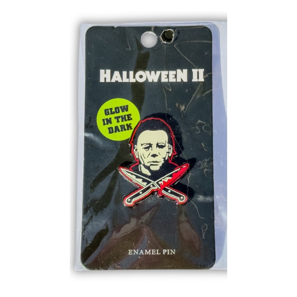 NEW Michael Myers Glow Pin Halloween II 🔪 Horror Movie Pin Double Back Enamel